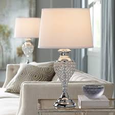 Glitz And Glam Polished Chrome Urn Table Lamps Set Of 2 35a20 Lamps Plus Cheap Living Room Sets Table Lamps Living Room Table Lamp Sets