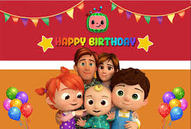 One (1) 300 dpi high resolution jpeg image backdrop file formatted at 60 inch in width and 40 inch in height. Cocomelon Nursery Rhymes Personalised Birthday Party Banner Backdrop Background Greeting Cards Party Supply Com Home Garden