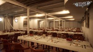 Titanic's second class dining room, located on d deck, could accommodate all 564 second class passengers in a single seating. Tumblr