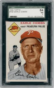 1954 Topps Earle Combs #183 SGC 7