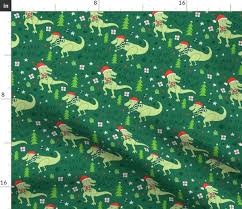 Free shipping for many items! Fa La Rawr T Rex Christmas Dinosaur Spoonflower