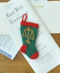 Lawyer Scales Of Justice Hand Knit Christmas Stocking Ornament Law Office Gift Christmas Stocking Ornament Knitted Christmas Stockings Stocking Ornament