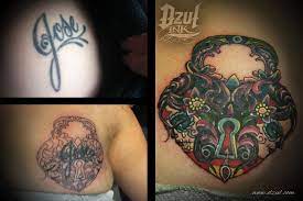 4.5 out of 5 stars (127) $ 14.89. Amazing Cover Up Tattoo Went From An Old Name To A Gorgeous New Locket That Fits Her Personalit Tattoos To Cover Stretch Marks Cover Up Tattoos Picture Tattoos