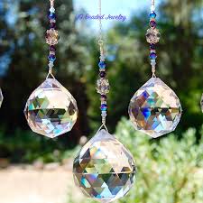 This fan will get people. Crystalplace Fan Pull 30mm Swarovski Blue Violet Ball Prism Decorative Ceiling Fan Chain Pulls Set Of 2 Tools Home Improvement Lighting Ceiling Fans