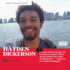 Senior Spotlight: Hayden Dickerson (CAS'24)🎓 Hayden Dickerson is a marine  science major in the Boston University Marine Science Program. He knew from  a young age that he wanted to be a marine