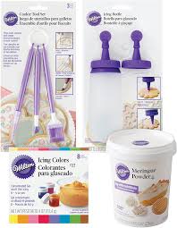 Do not substitute with raw egg whites (they can be sift your powdered sugar: Amazon Com Wilton Sugar Cookie Decorating Kit 15 Piece Tool Set Meringue Powder Icing Colors And Decorating Bottle Kitchen Dining