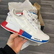 Price and other details may vary based on size and color. Adidas Nmd R1 V2 White Red Blue Trainers Shoes Size Uk9 5 Us10 F44 Fx4148 Eur 105 05 Picclick De
