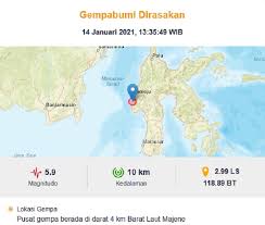 Dimana saat itu mengakibatkan tsunami setinggi 4 meter. Breaking News Gempa 5 9 Magnitudo Guncang Mamuju Getarannya Sampai Ke Balikpapan Banjarmasin Post