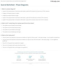 Quiz Worksheet Phase Diagrams Study Com