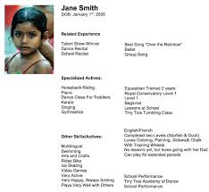 acting resume casting workbook