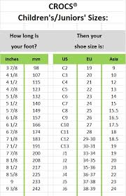 crocs size chart