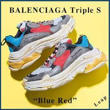 balenciaga 2018aw バレンシアガスーパーコピー 入手困難 激レア triple s ブルー レッド 8013102 dad sneakers trendy sneakers balenciaga sneakers