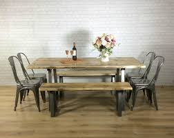 From your living room to your dining room to your bedroom, shop other items from the better homes and gardens bryant collection has stylish furniture to fit any room or home décor style in your home (sold. Rustic Dining Table Industrial 6 8 Seater Solid Reclaimed Wood Metal B Shabby Bear Cottage