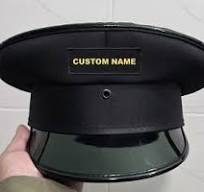 Handmade Black Military Officer Cap - Formal Parade Uniform ...