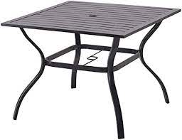 We did not find results for: Amazon Com Patio Dining Table Outdoor Metal Steel Frame Square Table With Umbrella Hole Dining Table For 4 Everything Else