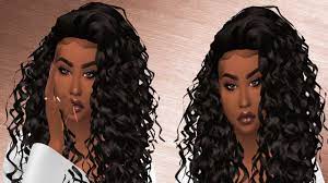 Going so low hair · 17. The Sims 4 Curly Hair Cc Links Youtube