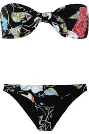 Noir Bikini Bandeau Flora Knight Gucci Bandeau Bikini Bikinis Black Halter Bikini Top