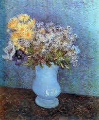 The complete letters of vincent van gogh with reproductions of all the drawings in the correspondence. Vase With Lilacs Daisies And Anemones By Vincent Van Gogh Van Gogh Vincent