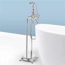 Three types of bathroom faucets are commonly accepted. Akdy 1 Handle Residential Freestanding Bathtub Faucet In Glossy Chrome With Hand Shower Included Tf0023 Rona