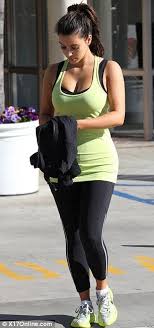 Kim Kardashian Shows Off The Results Of Her Workout In Short Shorts Kim Kardashian Show Kim Kardashian Gym Clothes Women