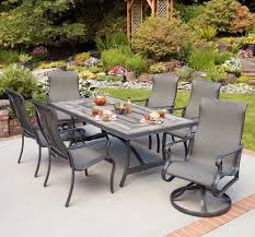 Campbell 7 Piece Sling Dining Set Costco Patio Furniture Patio Dining Set Stationary Chairs
