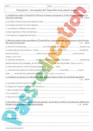 Passé composé de l'indicatif : Eval Imparfait Passe Simple Cm2