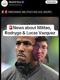 🚨News about Militao, Rodrygo & Lucas Vazquez #realmadrid #madrid  #halamadrid #edermilitao #militao #lucasvazquez #rodrygogoes #laliga  #rodrygo #osasuna #rudiger #jesusvallejo #vallejo #raulasencio ...