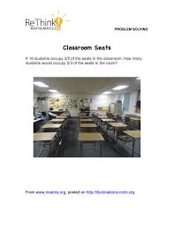 Classroom Seats If 18 Students Occupy 3 5 Of The Seats In The Classroom How Many Students Would Occupy Math Problem Solving Classroom Seating Teaching Math