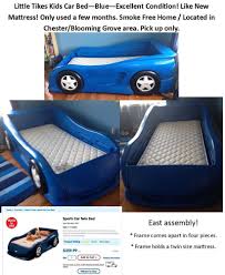 Little tike's makes a toddler car bed and a twin sized car bed. Little Tikes Corvette Kids Bed In Blue With Twin Size Mattress Included Twin Mattress Size Kid Beds Kids Daycare