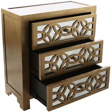 House of hamptonâ® pelkey 3 drawer mirrored accent chest house of hamptona color: Willa Arlo Interiors Irvin 3 Drawer Mirror Chest Gold Amazon Co Uk Office Products