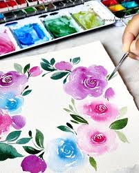 Blue tones require delicate white insertions to smooth down folds and add light to the imagery. Priyanka Watercolor Artist S Instagram Post Process Videos Are So Fun To Watch Do In 2021 Watercolor Flower Art Watercolor Flowers Tutorial Flower Art Painting