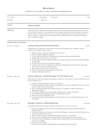 Assistant Manager Resume Writing Guide 12 Samples Pdf 2020