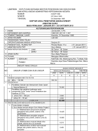 Nov 04, 2016 · format dupak guru terbaru lengkap, blanko dan aplikasi excel ini kami bagikan kepada anda yang ingin memelihara karier dalam pangkat/golongan kedepannya supaya lebih mudah dalam mengajukan ke dinas pendidikan kabupaten/kota. Contoh Dupak Guru Dari 3a Ke 3b Masnurul