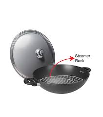 Vees marketing sdn bhd specializes in production and marketing of latest technology house hold products. 40cm Hard Anodised Induction Compatible Wok With S Steel Cover Heap Seng Group Pte Ltd