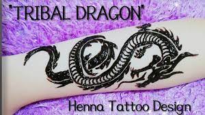 A tattoo is a basic body modification, which occurs with the insertion of indelible ink into the skin. Tribal Dragon Tattoo Dragon Henna Tattoo Design Simple Dragon Tattoo Design Satisfying Video Youtube