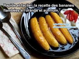 Rapide Et Facile La Recette Des Bananes Flambees A L Orange Et Au Rhum Recette Banane Flambee Recette Recette Banane
