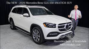 Polar white with black interior. 2020 Mercedes Benz Gls 450 4matic Suv What S New Review From Mercedes Benz Of Scottsdale Youtube