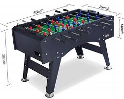 Foosball Table Dimensions Sizes Measurements For Tables Foosball Soccer