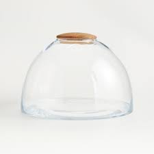 Large Glass Terrarium With Wood Lid Reviews Crate And Barrel In 2020 Large Glass Terrarium Glass Terrarium Glass Canisters