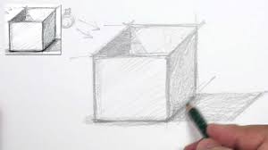 How To Draw 3d Shapes 3d Box Drawing Lesson 3d Drawings Draw A Box Drawing Lessons