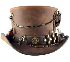 Kx Brands Timeport Leather Steampunk Top Hat At Amazon Men S Clothing Store Steampunk Hatter Steampunk Accessories Steampunk Top Hat