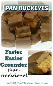 These Pan Buckeyes Are Faster Easier And Creamier Than Traditional Buckeyes Just A Few Easy Steps Buckeye Bars Recipe Easy Bar Recipes Buckeye Recipe Easy