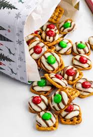 · place pretzels in rows on cookie sheet. Christmas Pretzel Hugs Recipe Little Sunny Kitchen