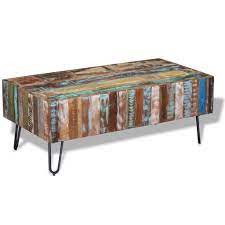 Accent your living room with a coffee, console, sofa or end table. Vidaxl Coffee Table Solid Reclaimed Recycled Wood 100x50x38 Cm Living Room Home Buy Online In Andorra At Andorra Desertcart Com Productid 64623163