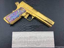 A 38 super version was added in 1935, which continued throughout the. Hot Gat Or Fudd Crap Gilded 1911 Looks Like Mardi Gras But Feels Like April Fool S The Firearm Blog
