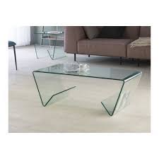 This glass coffee table is available with and without a shelf. Schuller 553095 Clear Modern Curved Glass Coffee Table Ideas4lighting Sku41052i4l