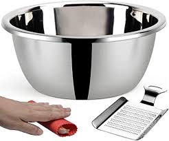 Maybe you would like to learn more about one of these? Amazon Com Metal Mixing Bowl Stainless Steel 6 Quart Deep Kitchen Bowl With Garlic Grater Nice Looking Heavy Duty Dishwasher Safe Home Kitchen