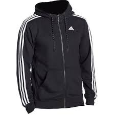 Adidas Black And White Jacket Mens Adidas Classic 3 Stripe Arm Full Zip Hoodie Mens Adidas Classic Adidas Track Jacket Men Hoodie Jacket Men