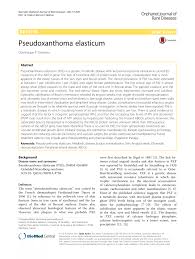 Pdf Pseudoxanthoma Elasticum