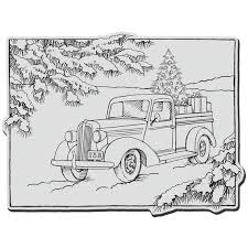 Truck Gift Cling Rubber Stamp Joann Christmas Coloring Pages Truck Coloring Pages Christmas Truck